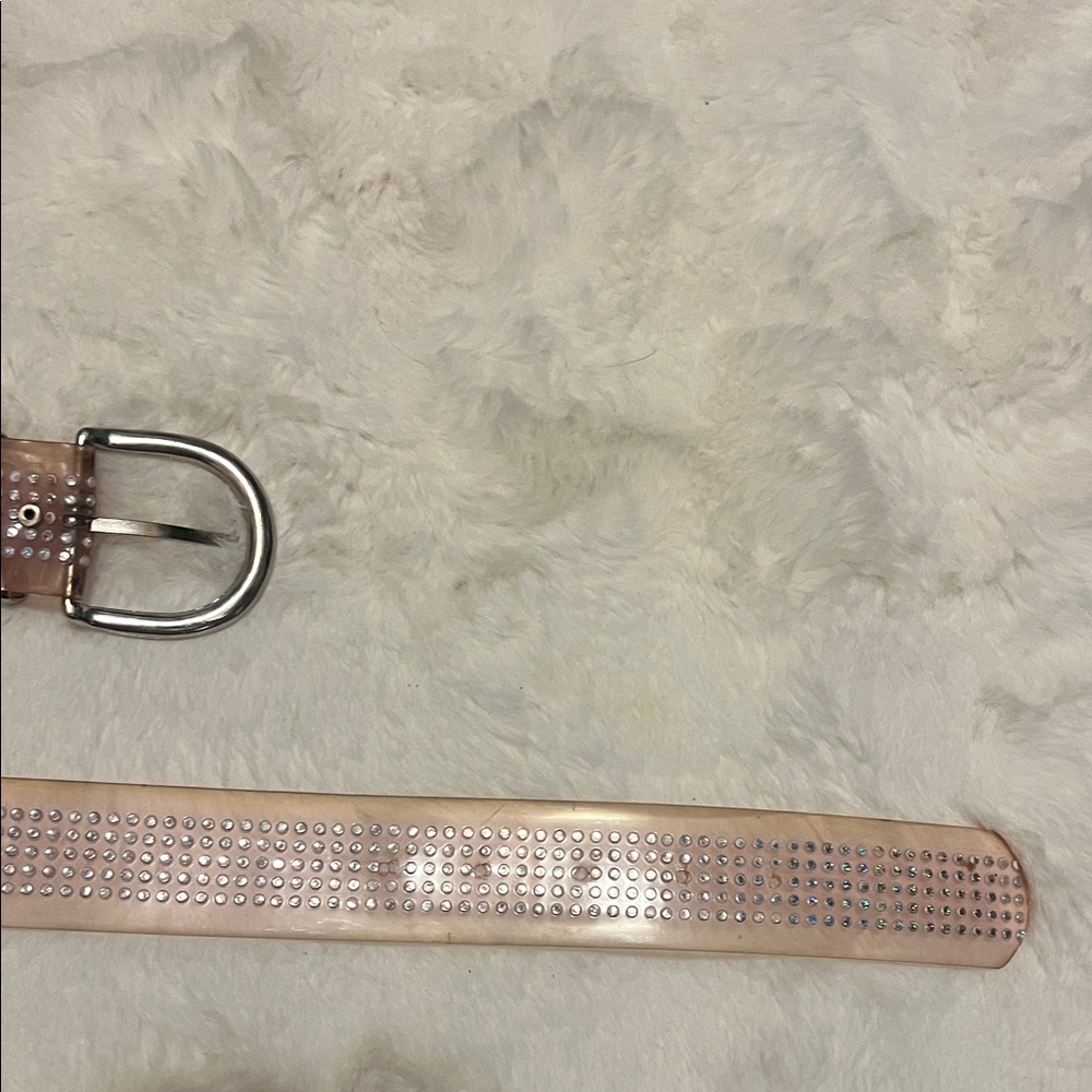 Y2K Jelly Pink Studded Belt - Picture 3 of 5